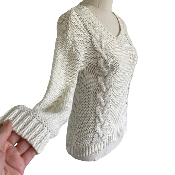 BARDOT JUNIOR Sz14 Girls Cream cable knit sweater pullover - Picture 4 of 7